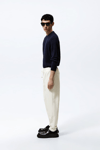 Basic İpli Jogger Pantolon-Kirli Beyaz