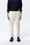 Basic İpli Jogger Pantolon-Kirli Beyaz