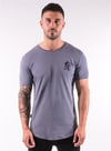 Basic Long T-Shirt İndigo Mavi
