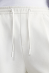 Basic Soft Kumaş İpli Jogger  Şort-Beyaz