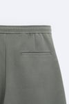 Basic Soft Kumaş İpli Jogger  Şort-Haki