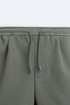 Basic Soft Kumaş İpli Jogger  Şort-Haki