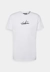 Biyesi Yazılı Logolu  T shirt Beyaz