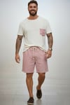 Cebi Çizgili T-shirt-Krem