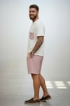 Cebi Çizgili T-shirt-Krem
