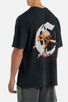 CHERUB GRAPHIC OVERSIZED T-SHIRT-Siyah