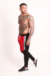 Çift Renk Slim Jogger Siyah-Kırmızı