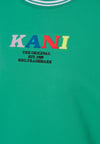 Çok Renkli Oversize Crew Sweat Yeşil