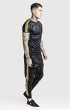 Dani Alves Şeritli Gizli Baskılı T shirt Petrol