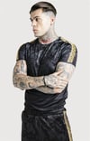 Dani Alves Şeritli Gizli Baskılı T shirt Petrol