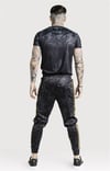 Dani Alves Şeritli Gizli Baskılı T shirt Petrol