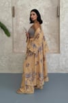 Desenli  Kimono Takım-Hardal