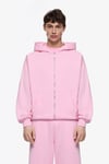 Fermuarlı Kapişonlu Sweat-Pembe