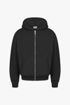 Fermuarlı Kapişonlu Sweat-Siyah