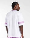 File Kumaş Spor   Oversize  T shirt-Lila Açık