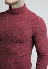 Fitilli Boğazlı Long Triko Bordo