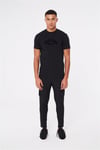 Flock Baskılı  Slim  T shirt Siyah