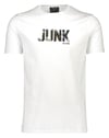 Flock Baskılı T Shirt Beyaz