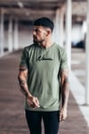Göğsü Nakışlı TShirt Haki