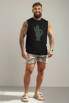 Good Diving El  Baskılı Atlet-Siyah