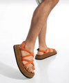 İPLİ BODRUM SANDALET-Orange