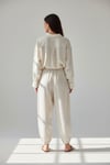 Keten Baggy Pantolon-Bej