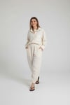 Keten Baggy Pantolon-Bej