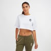 Kısa  Crop  BAsic T Shirt Beyaz