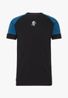Kolu Bantlı Raglan BAsic T Shirt Siyah-Mavi