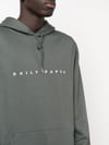 Logo Baskılı Regular  Kapişonlu Sweat-Yeşil