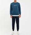 Logolu Basic Sweat Mavi