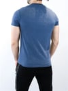 Logolu Basic T shirt İndigo Mavi