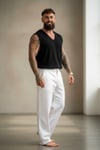 Merserize Kolsuz T-shirt-Siyah