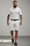 Merserize T-shirt-Beyaz