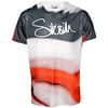 Multicolor Dalgalı T-Shirt Siyah-Kırmızı