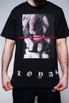 Normal Kesim  Unisex Köpek Baskılı T shirt Siyah