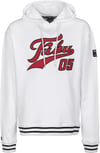 Önü Logo 05 Nakışlı Kapişonlu Sweat Beyaz