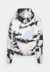 Önü Logolu Batik Oversize Kapşonlu Sweat Karısık