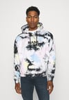 Önü Logolu Batik Oversize Kapşonlu Sweat Karısık