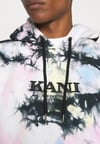 Önü Logolu Batik Oversize Kapşonlu Sweat Karısık