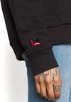 Önü Nakışlı 05 Kapişonlu Sweat Siyah
