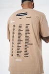 Önü ve Arkası Baskılı  T shirt Bej
