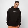 Önü Yazılı Oversize Kapşonlu Sweat Siyah