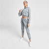 Oversize   Kısa Crop Sweat Gri