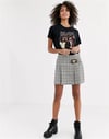 oVERSİZE Ac Dc Baskılı  T shirt Siyah