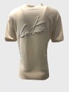 Oversize Archive İmza Nakışlı T shirt Kirli Beyaz