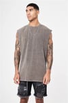 Oversize Basic  Kolsuz Atlet Antrasit-Gri