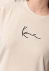Oversize Basic  Small Logo  T shirt-Krem