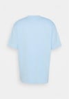 Oversize Basic  Small Logo  T shirt-Mavi Açık