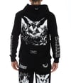 Oversize Baskılı  Sweat Hoodie Beyaz